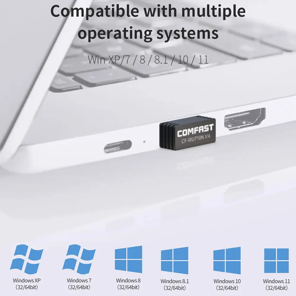 150Mbps COMFAST Network Card Mini USB WiFi Adapter External Wireless LAN Ethernet Receiver Dongle PC Computer (6)