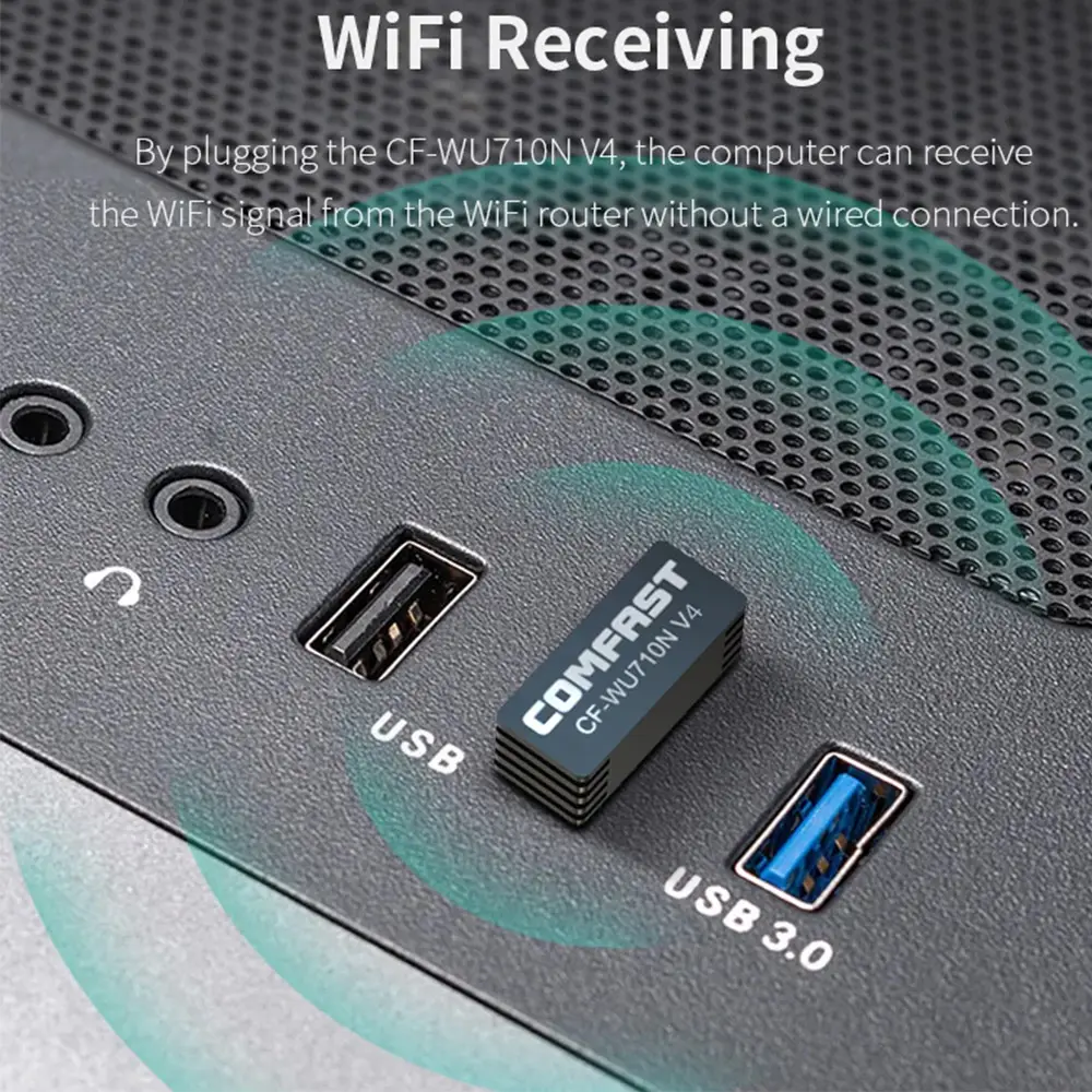 150Mbps COMFAST Network Card Mini USB WiFi Adapter External Wireless LAN Ethernet Receiver Dongle PC Computer (4)