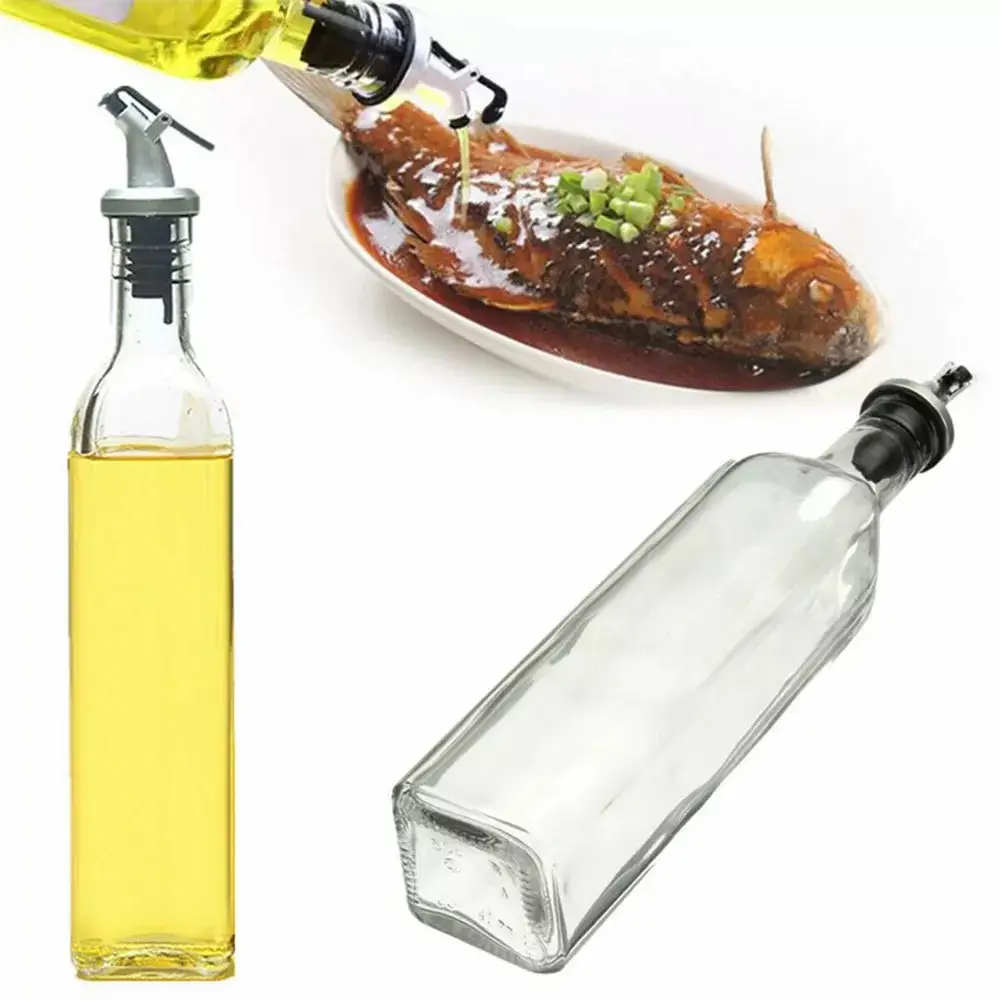 5pcs Oil And Seasoning Pot Set (3pcs Spices Bottles & 2pcs Oil Or Vinegar Bottles Set)