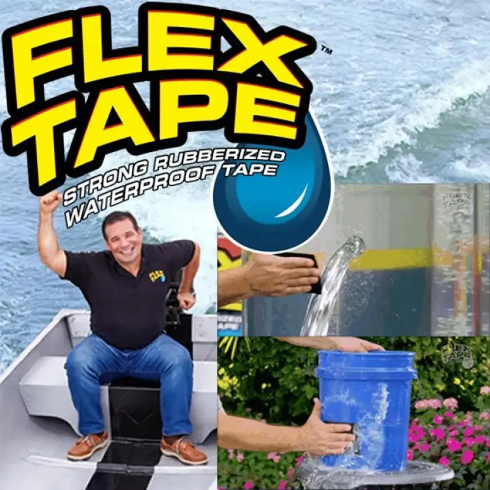 Flex Tape Pipe Repairing Leaking Seal SUPER Strong Waterproof Rubberized Tight Grip (5)