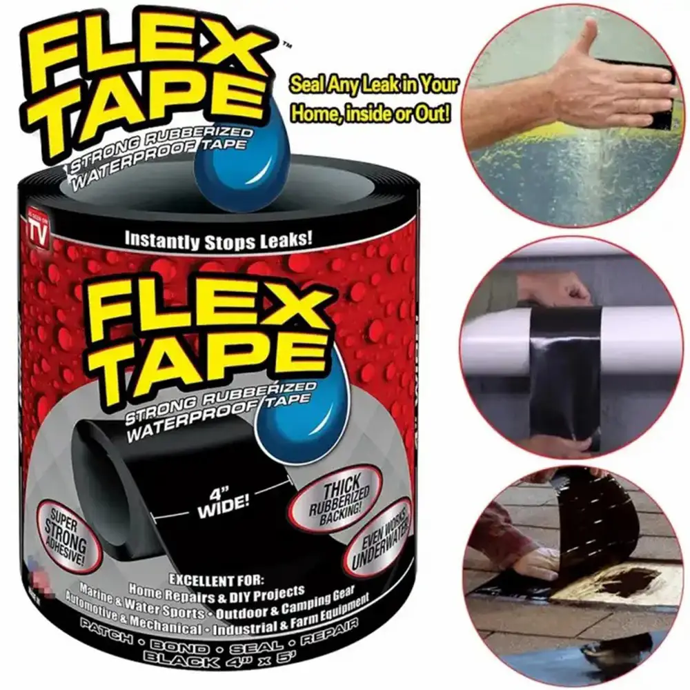 Flex Tape Pipe Repairing Leaking Seal SUPER Strong Waterproof Rubberized Tight Grip