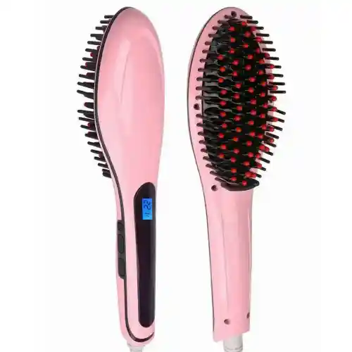 HQT-906 Fast Hair Straightener Brush Comb with Temperature Control & LED Display (1)