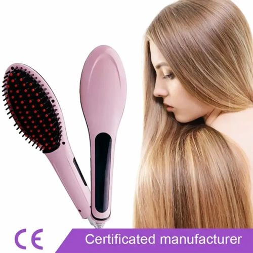 HQT-906 Fast Hair Straightener Brush Comb with Temperature Control & LED Display (17)