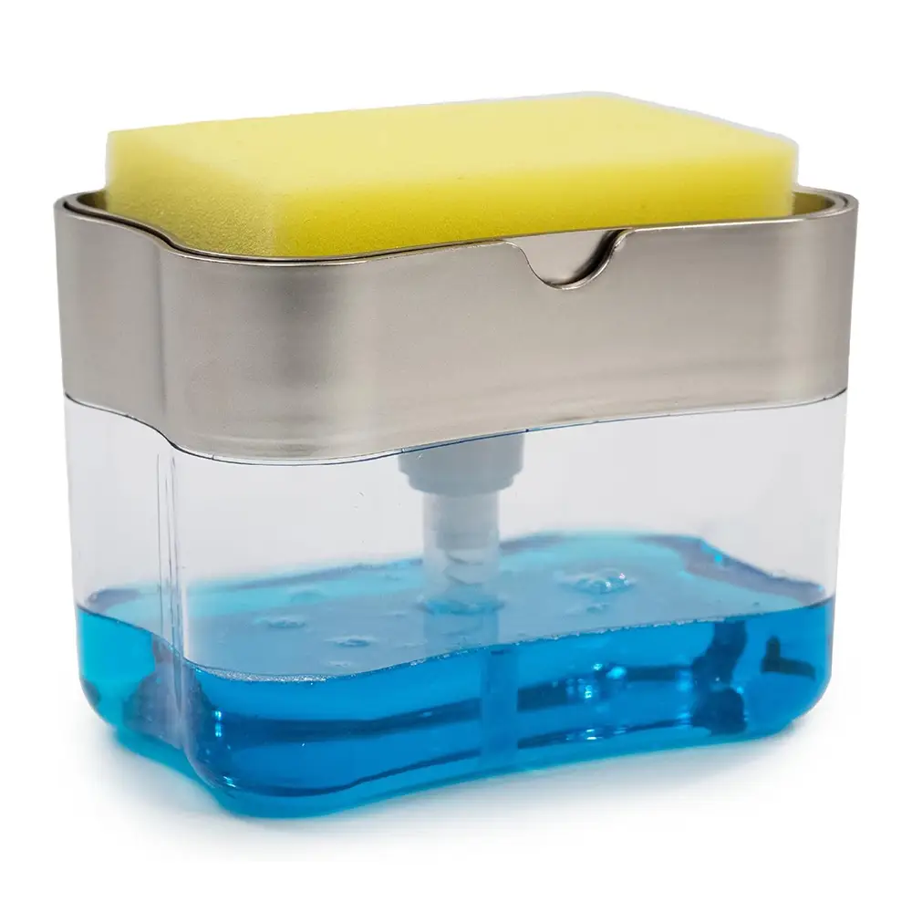 Liquid Dispenser Dish Soap Dispenser Pump With Sponge Holder (1)
