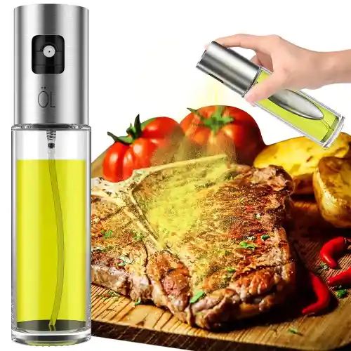 Portable 100ml Stainless Steel Leak Proof Cup Olive Oil Sprayer Bottle Dispenser Oil Pot Pump (6)