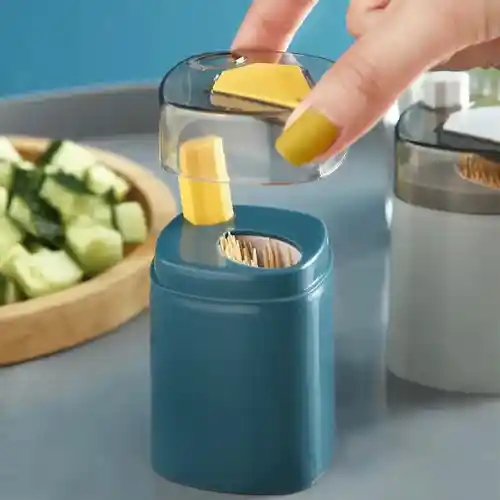 Portable Mini Push Type Toothpick Holder Box Toothpick Container Storage Box