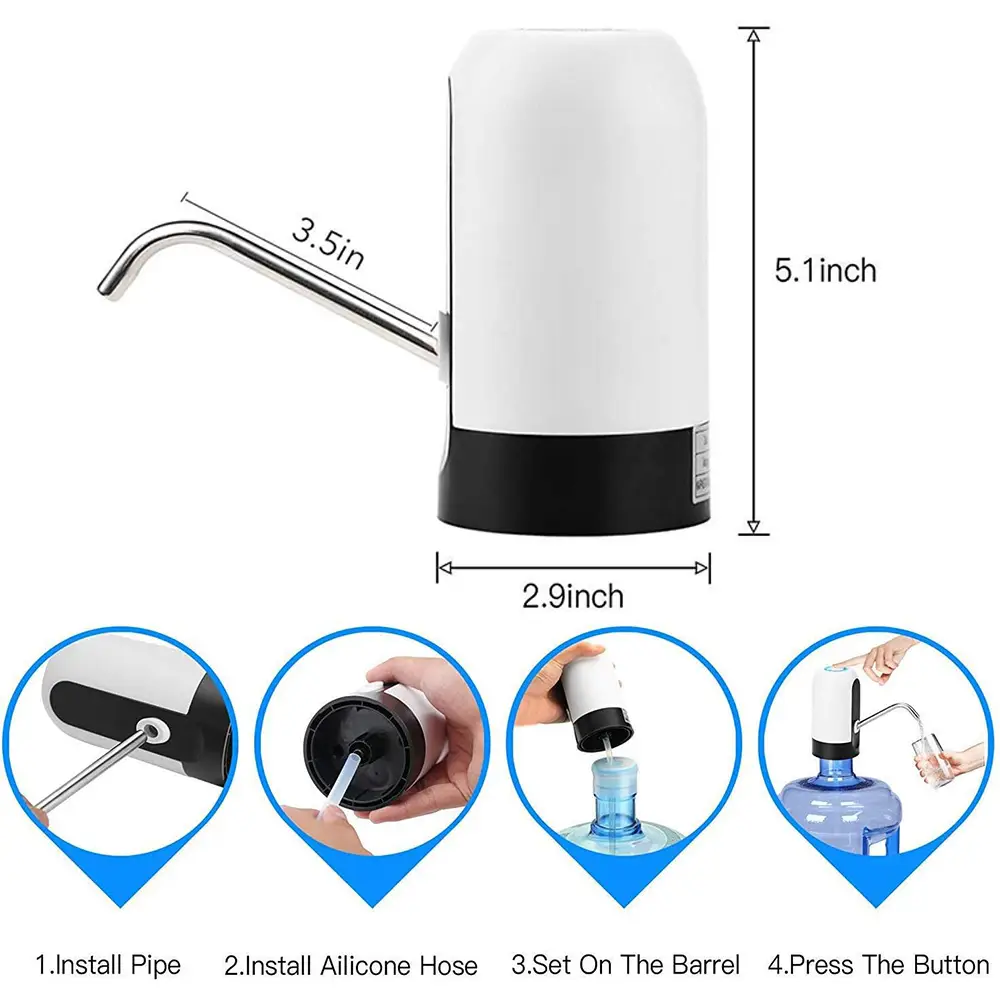 Portable Rechargeable Electric Automatic Pump Water Dispenser USB Charging (3)