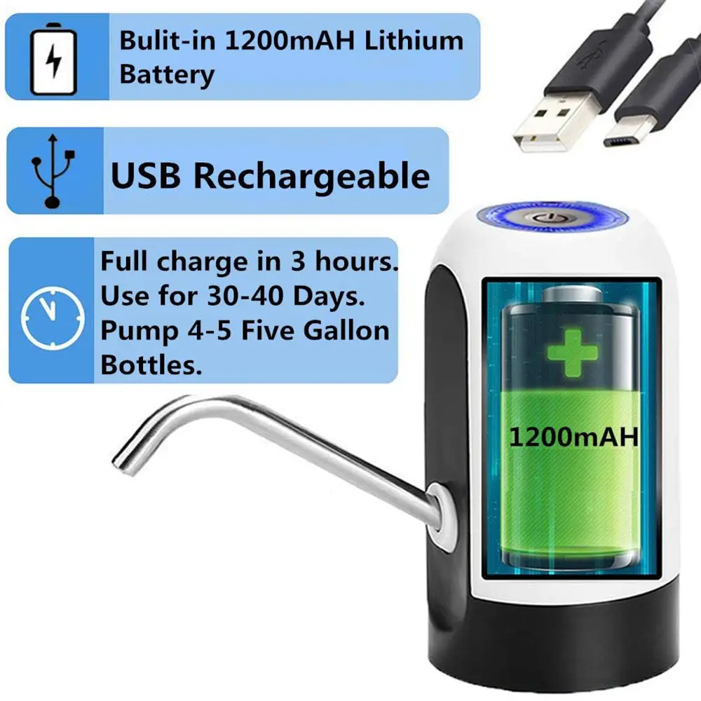 Portable Rechargeable Electric Automatic Pump Water Dispenser USB Charging (7)