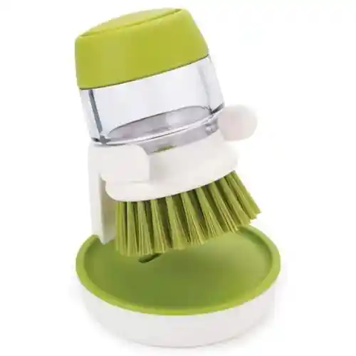 Soap Dispenser Brush Cleaning Scrub Brush With Stand (1)