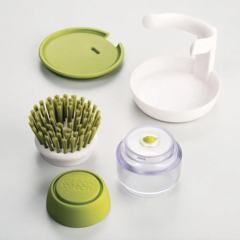 Soap Dispenser Brush Cleaning Scrub Brush With Stand (1)