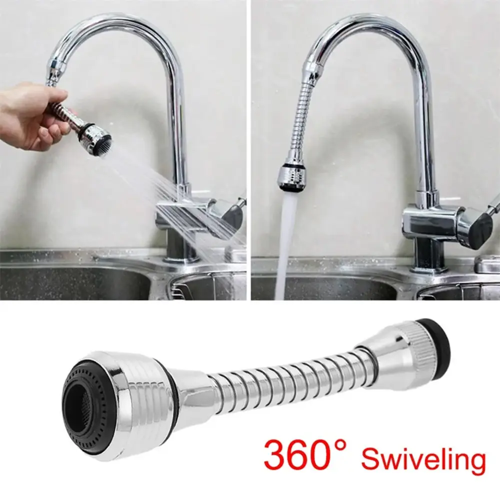 Stainless Steel 360 Degree Rotatable Water Saving Faucet Tap Water Faucet Bubbler Aerator (1)