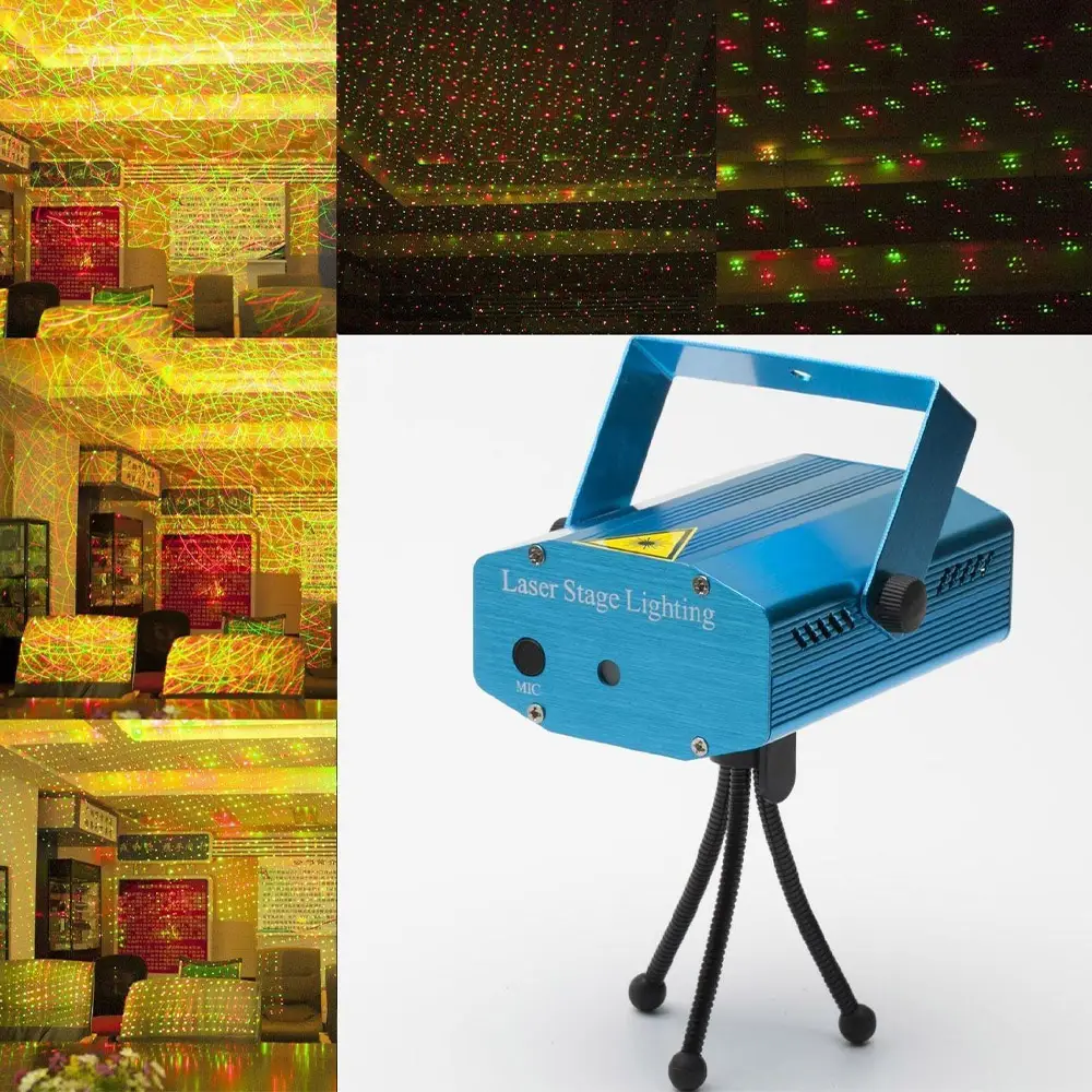 Christmas Patterns and Dots Laser Light Disco Light Projector Stage Lighting (1)