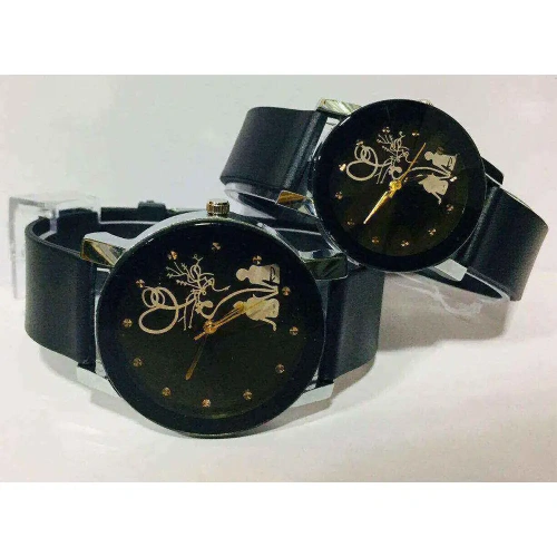 Lovely Couple Black Couple Watch (1)