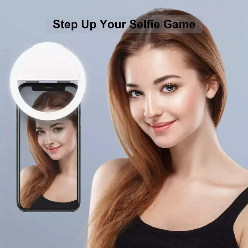 Universal Rechargeable Selfie Ring Light Clip-on Fill Light Mobile Phone LED Lamp (7)