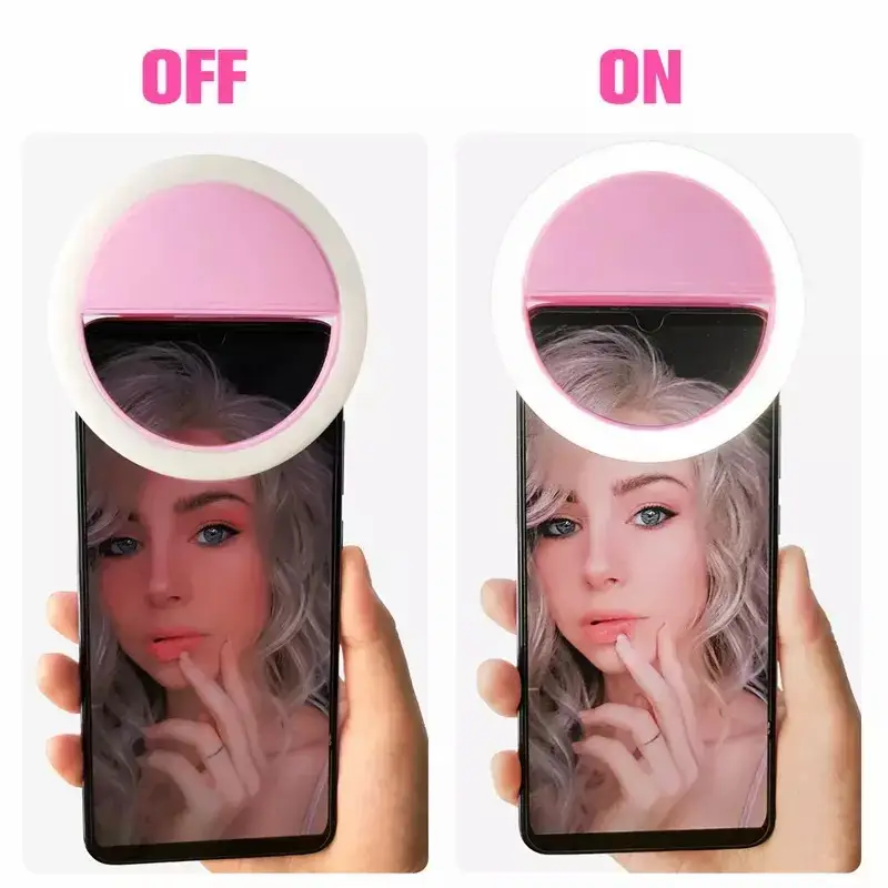 Universal Rechargeable Selfie Ring Light Clip-on Fill Light Mobile Phone LED Lamp (8)