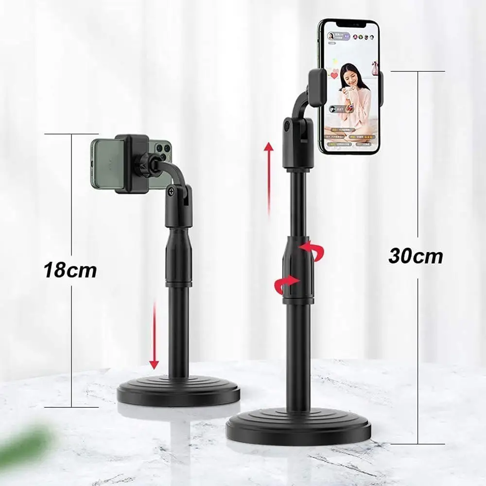 Universal Stand Broadcasting & Recording Mobile Phone Stand Microphone Smartphone Holder (2)