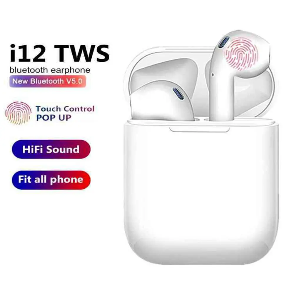 i12 Tws True Wireless Stereo Headset Bluetooth Earphone Touch Control Sports Earbuds (3)