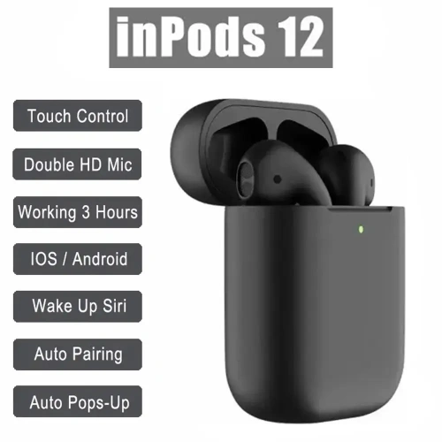 Inpods 12 Wireless Bluetooth Headset Bluetooth 5.0 with Touch Sensitive and High Quality Stereo (7)