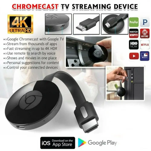 Google Chrome Cast 3rd Generation Chromecast Dongle WiFi Streamer 4K Chromecast Ultra HD Receiver TV Dongle (7)