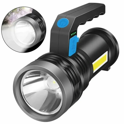 Rechargeable Waterproof 2 in 1 Spotlight Handheld Torch LED Flashlights (6)