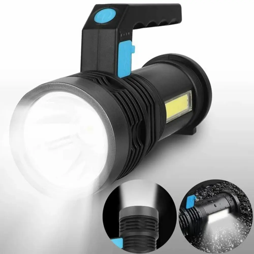Rechargeable Waterproof 2 in 1 Spotlight Handheld Torch LED Flashlights (7)
