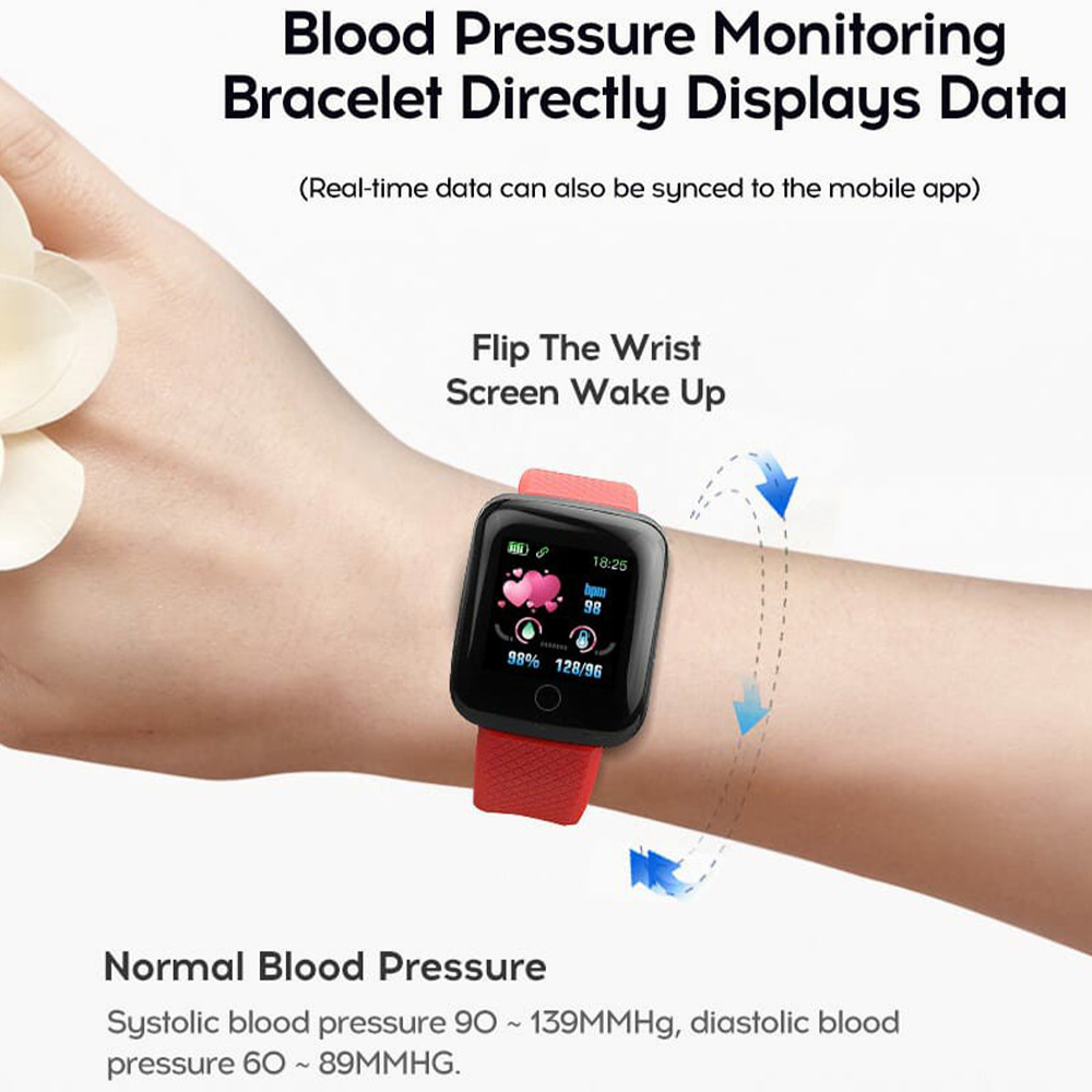 116 Plus Smart Watch Heart Rate Blood Pressure Monitoring Pedometer Health Smartwatch (10)