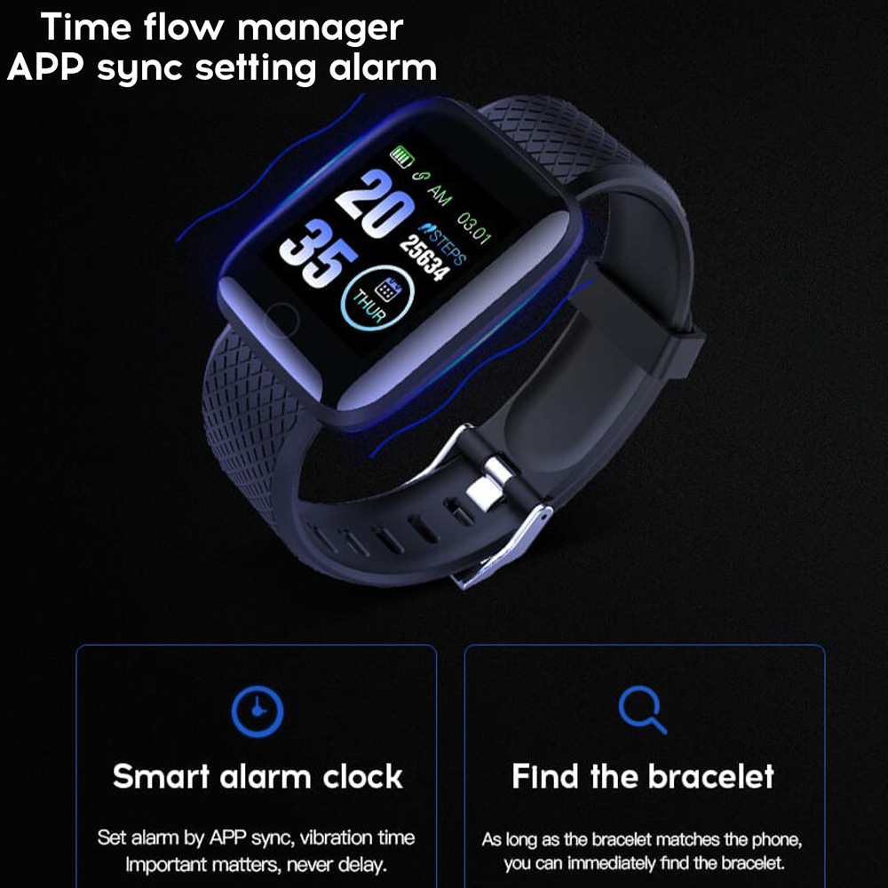 116 Plus Smart Watch Heart Rate Blood Pressure Monitoring Pedometer Health Smartwatch (15)