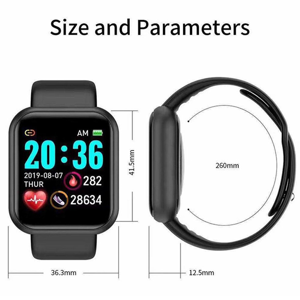 116 Plus Smart Watch Heart Rate Blood Pressure Monitoring Pedometer Health Smartwatch (16)