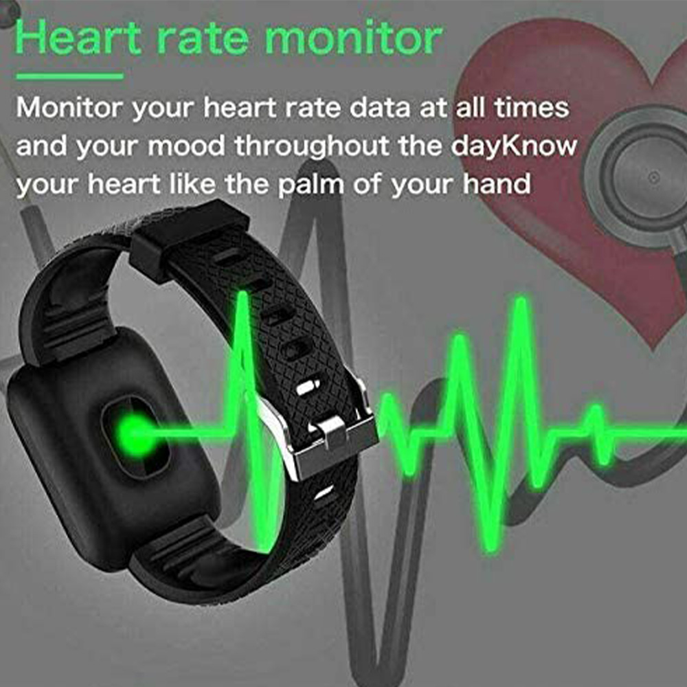 116 Plus Smart Watch Heart Rate Blood Pressure Monitoring Pedometer Health Smartwatch (4)