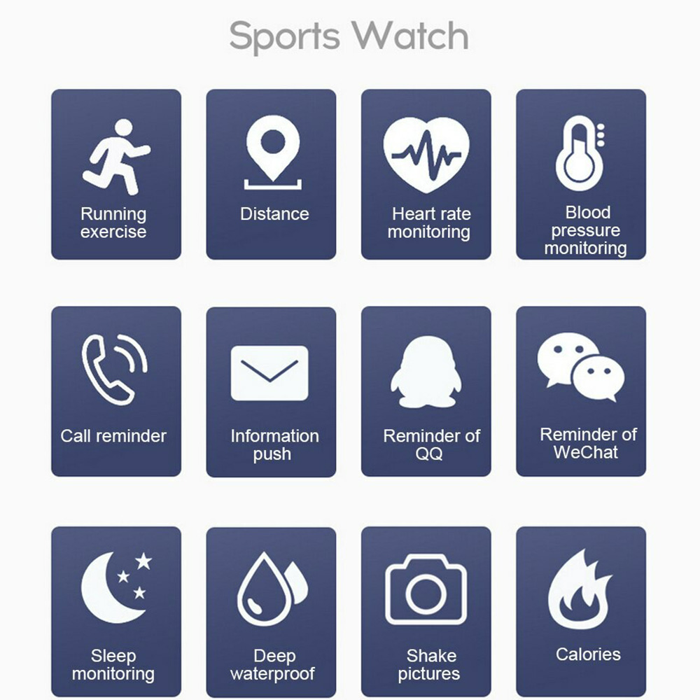 116 Plus Smart Watch Heart Rate Blood Pressure Monitoring Pedometer Health Smartwatch (7)