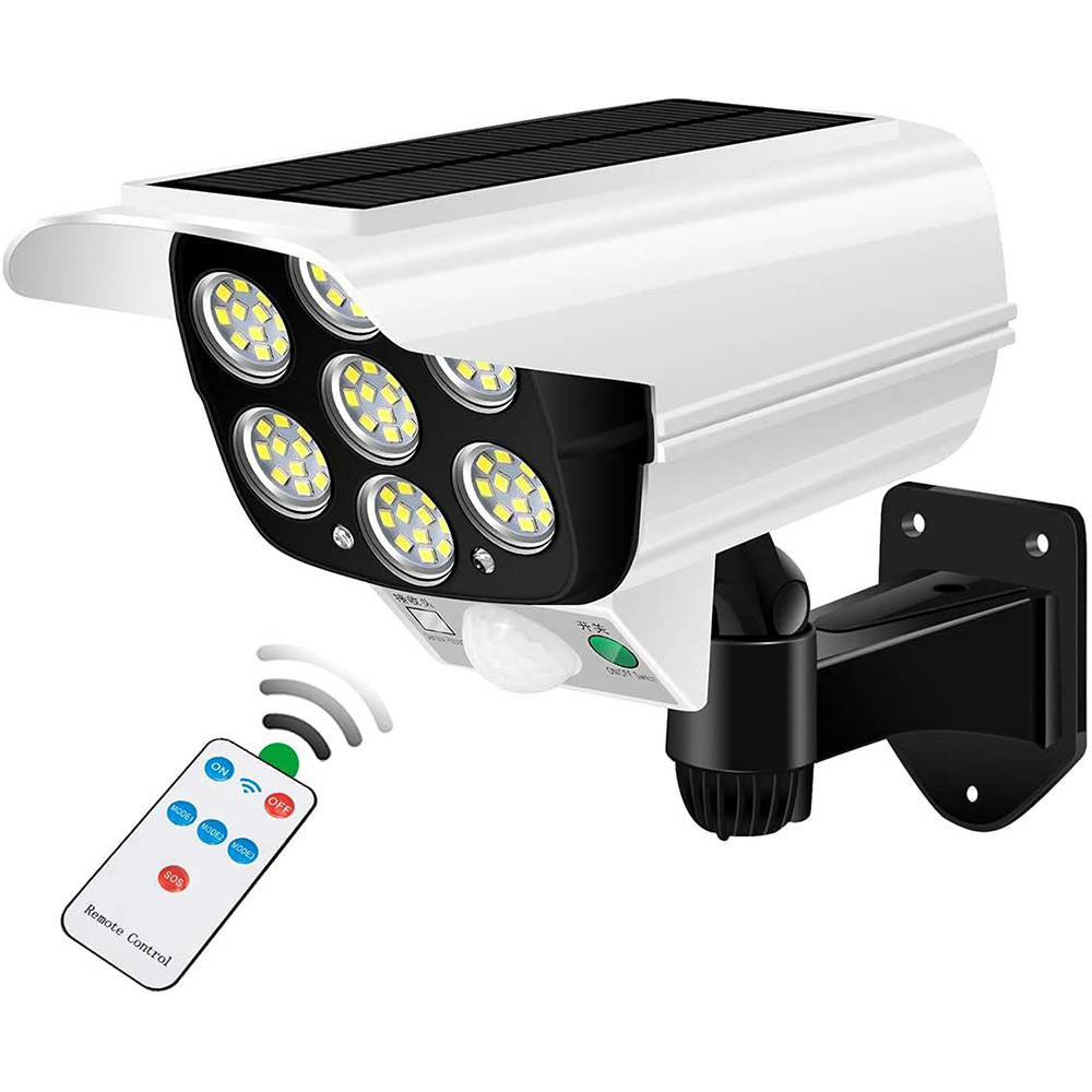 77 LED Solar Light Motion Sensor Security Dummy Camera Lights 3 Modes Wall Lamp (17)