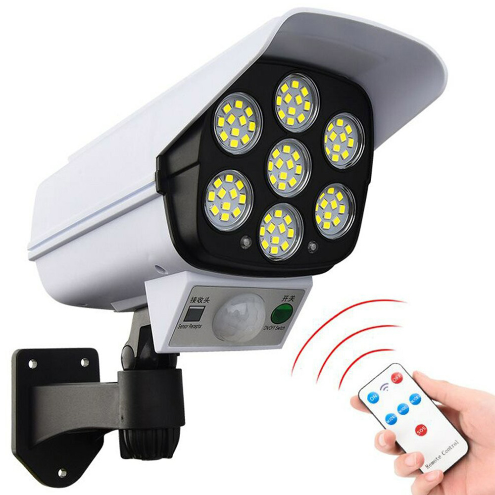 77 LED Solar Light Motion Sensor Security Dummy Camera Lights 3 Modes Wall Lamp (6)