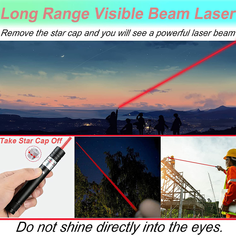 High Power Red Laser Pointer Rechargeable Strong Laser Light Pointer Pen