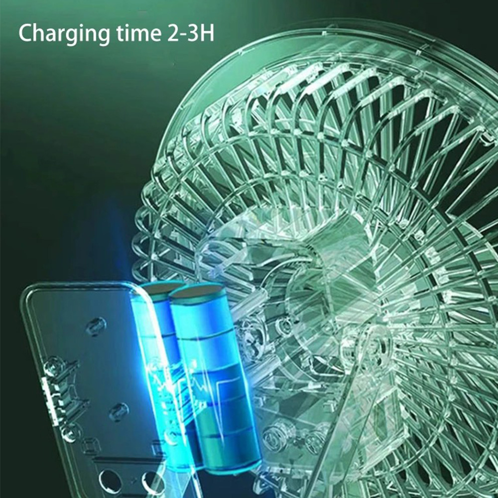 JD-F11 Rechargeable Mini Fan with Light & Colorfull Light Desktop Fan Wall-Mounted Charging Ceiling 3 Speed Fan (5)