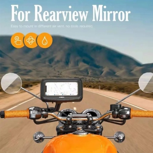 Moxom MX-VS41 Knight Motorcycle Phone Holder 360 Degree Waterproof, Sensitive Touch Screen Motorcycle Bike Mount (1)