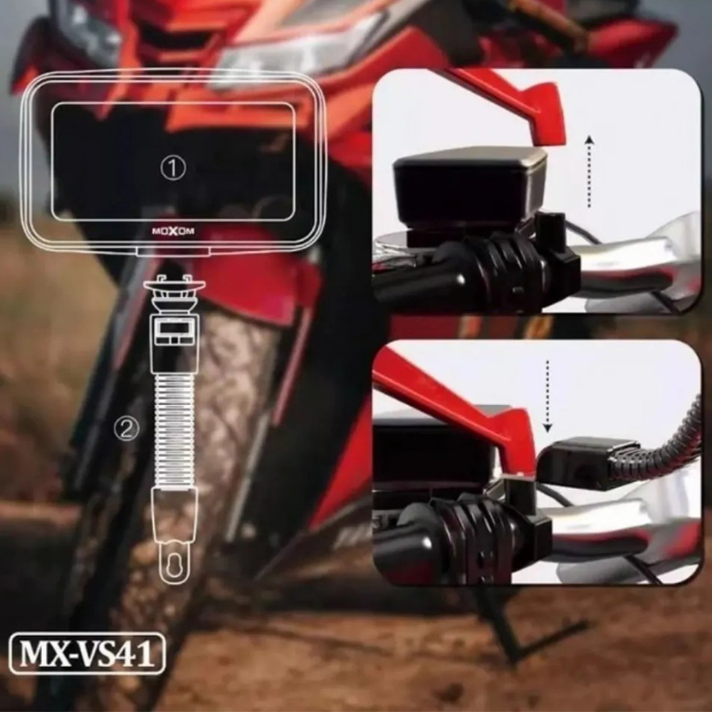 Moxom MX-VS41 Knight Motorcycle Phone Holder 360 Degree Waterproof, Sensitive Touch Screen Motorcycle Bike Mount (8)