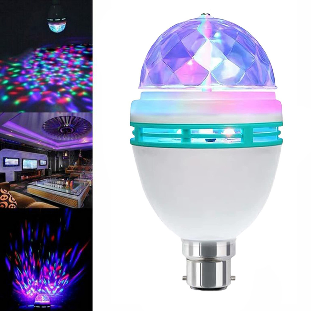 RGB Color Rotating Disco Bulb Multi Colour Light Projector LED Party Bulbs Colored Strobe Bulb (1)