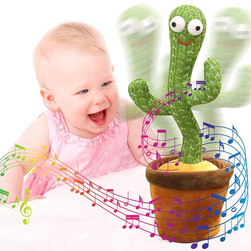 Rechargeable Dancing Cactus Can Sing, Record, Talk, Dance, Repeat What You say, Talking Toy for Kids Return Gift, Funny Educational Toy (2)