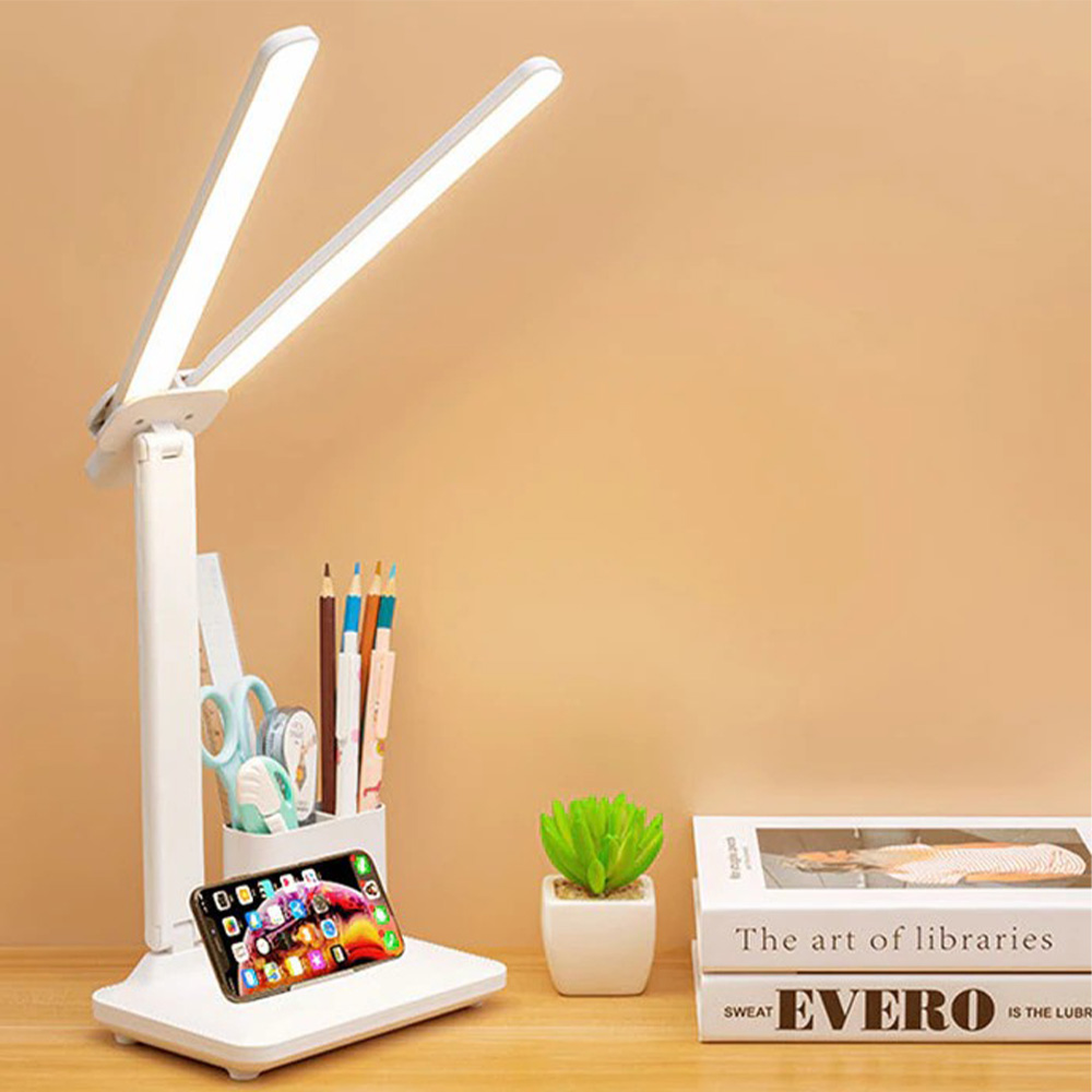 Rechargeable Foldable Double-head Led Desk Lamp 3 Levels Touch Dimmable Folding Eye Protection Desk Lamp (14)