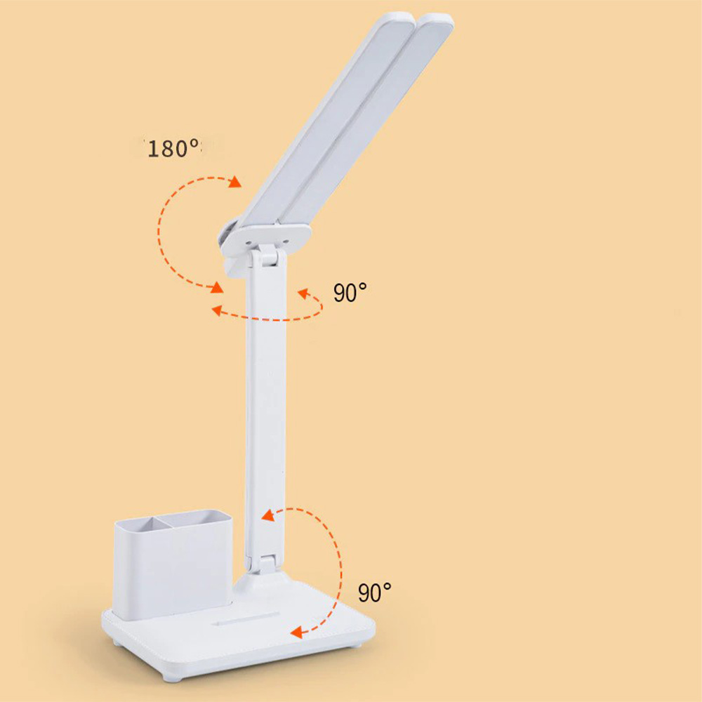 Rechargeable Foldable Double-head Led Desk Lamp 3 Levels Touch Dimmable Folding Eye Protection Desk Lamp (8)