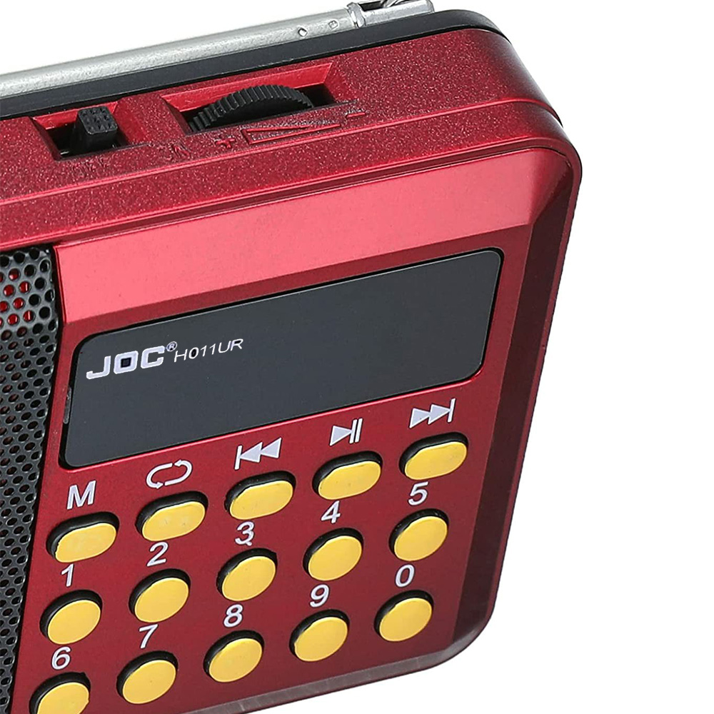 JOC H011UR Rechargeable FM Radio with USB and microSD Slot 3D Sound Excellent Signal (6)