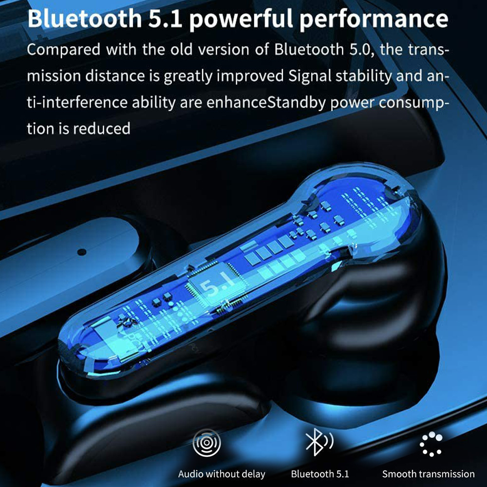 M19 TWS Wireless Earbuds with 2000mAh Power Bank & Torch 3 in 1 LED Display Bluetooth 5.1 Headset (1)