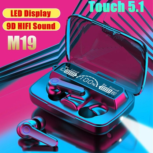 M19 TWS Wireless Earbuds with 2000mAh Power Bank & Torch 3 in 1 LED Display Bluetooth 5.1 Headset (10)