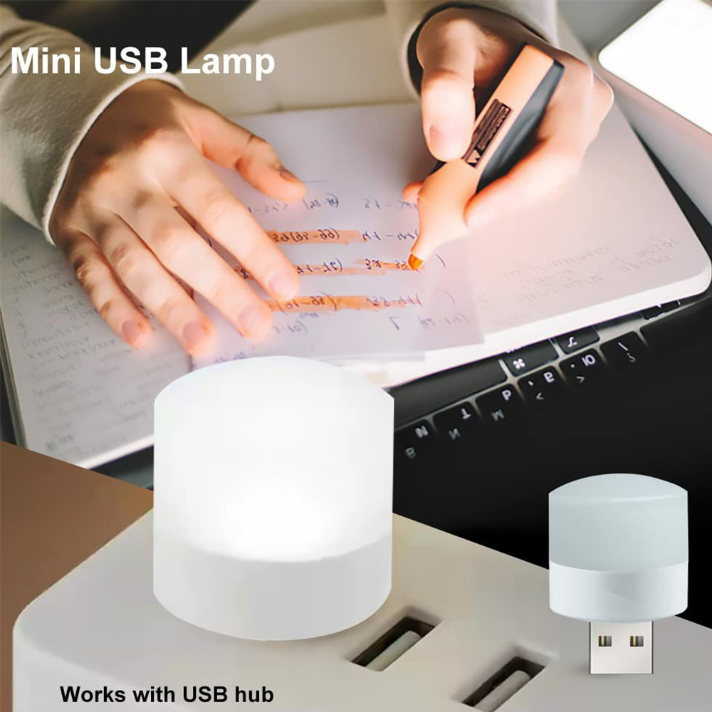 Portable Mini USB LED Lights White USB Lamp LED Night Light (5)