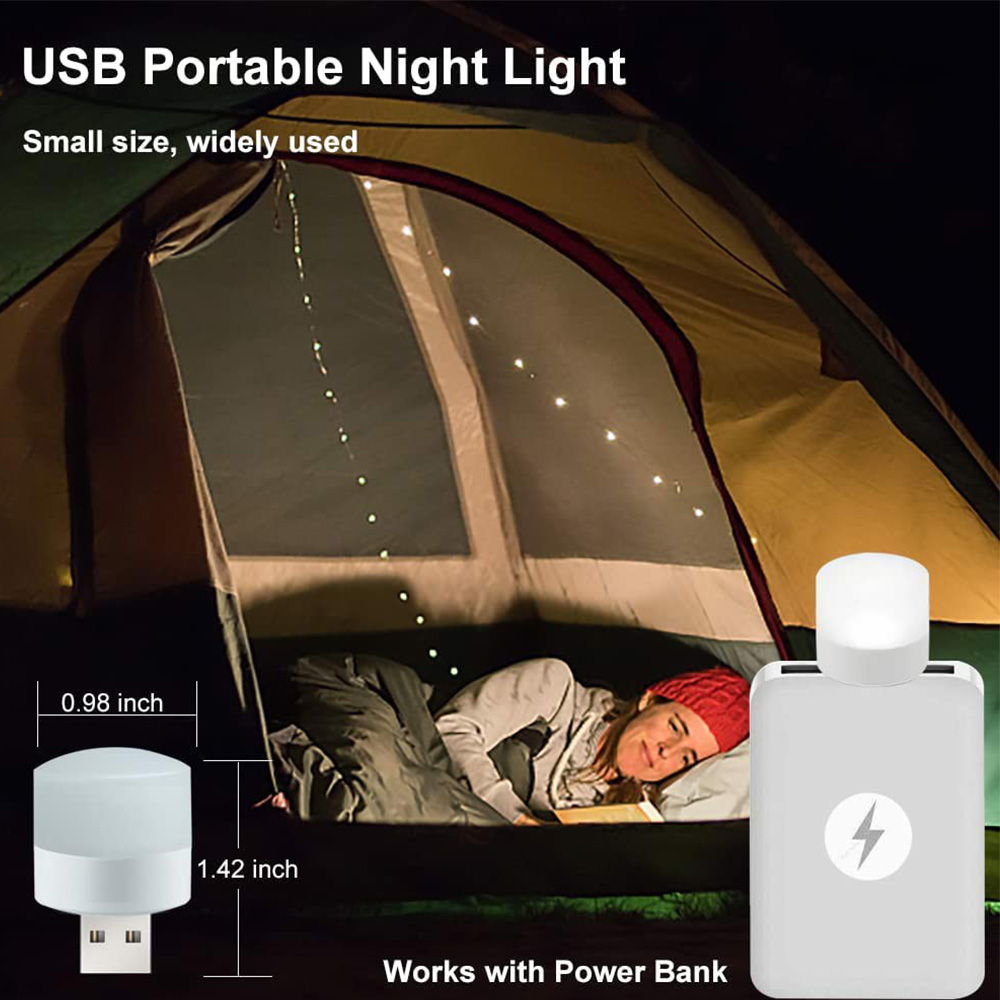 Portable Mini USB LED Lights White USB Lamp LED Night Light (6)