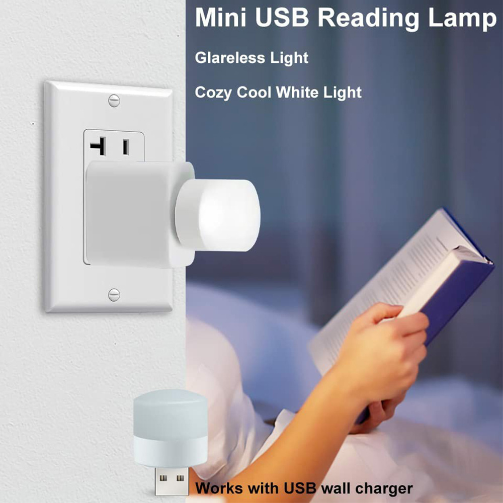 Portable Mini USB LED Lights White USB Lamp LED Night Light (7)