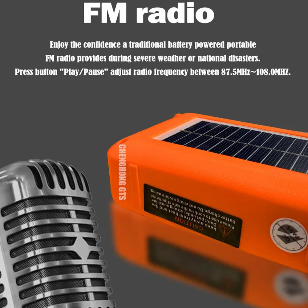 GTS-1602 Solar Rechargeable FM Radio with Bluetooth, USB, SD Card Supported (6)