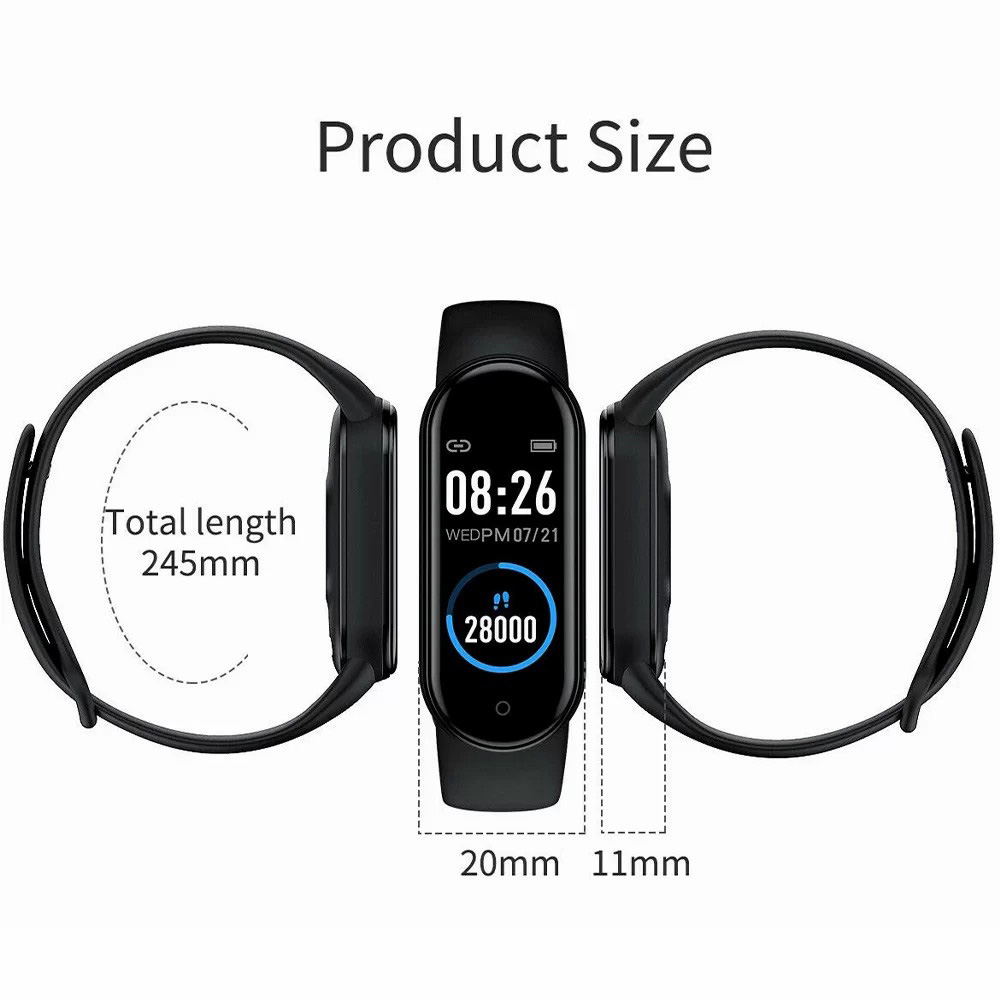 M7 Smart Bracelet Band Waterproof Sport Smart Watch for Men Woman Kids