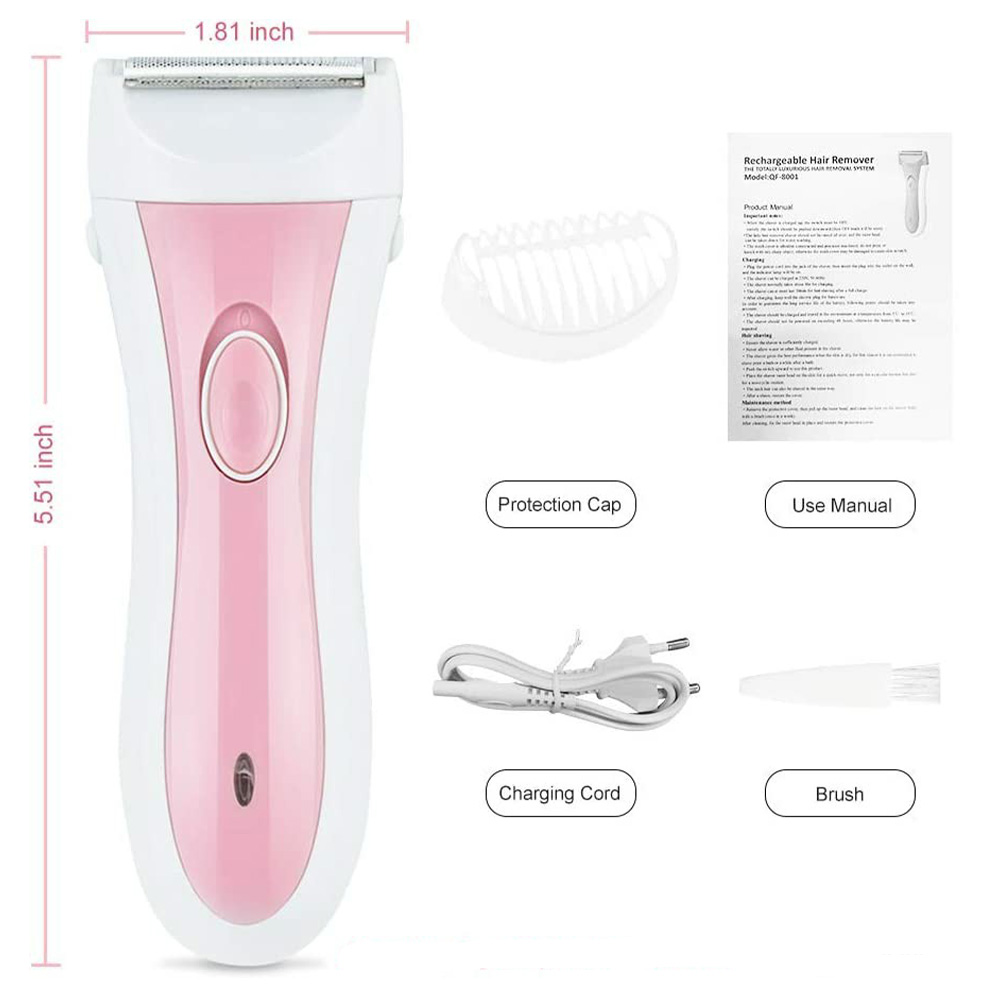 3 in 1 Blade Rechargeable Lady Shaver Geemy GM-3073 Wet and Dry Ladies Bikini Trimmer Body Hair Removal Legs and Forearms Painless (3)