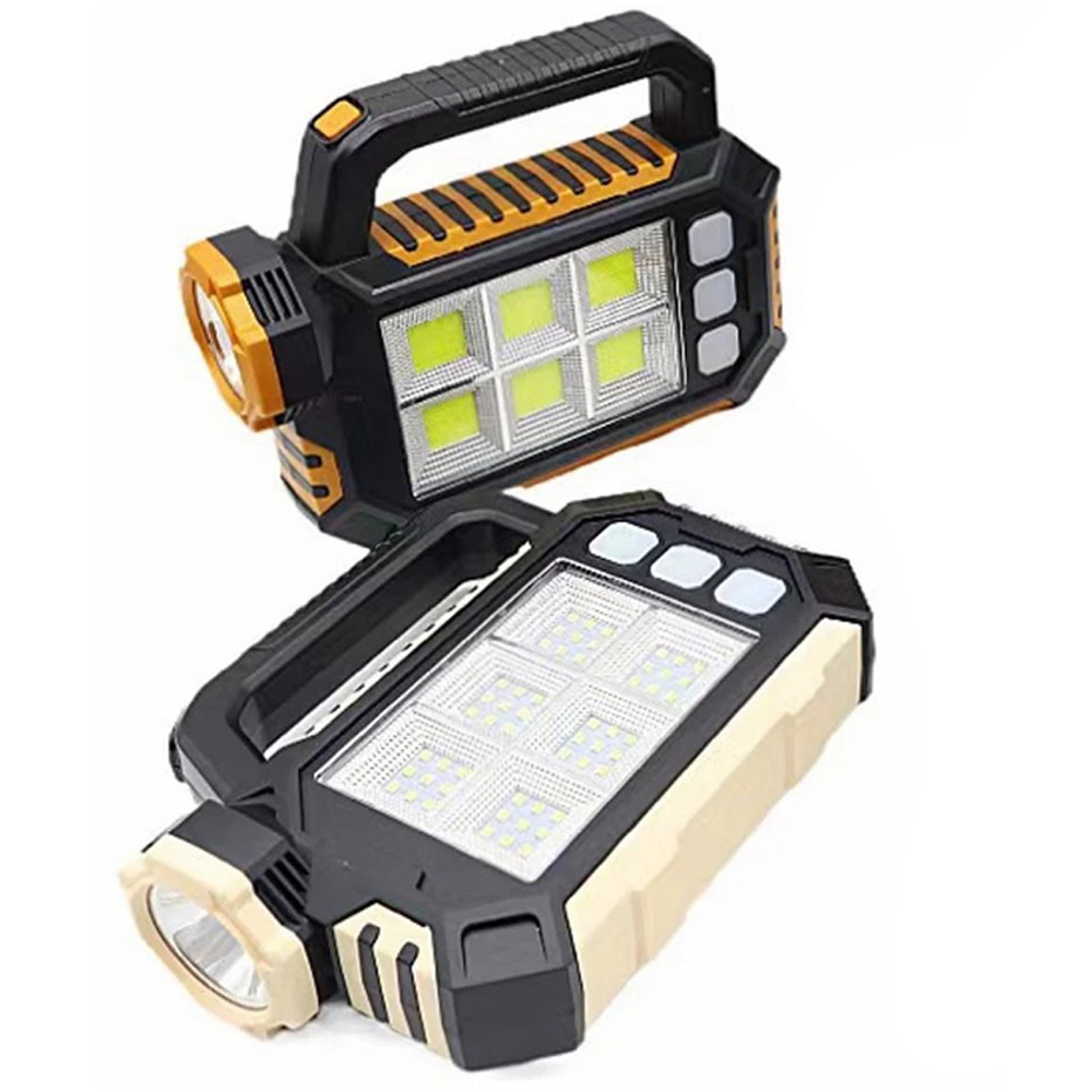 3Modes Solar and Rechargeable 7 LED Torch with 54 LED COB Light & 3 Lights Flasher with Power Bank Phone Charger (21)